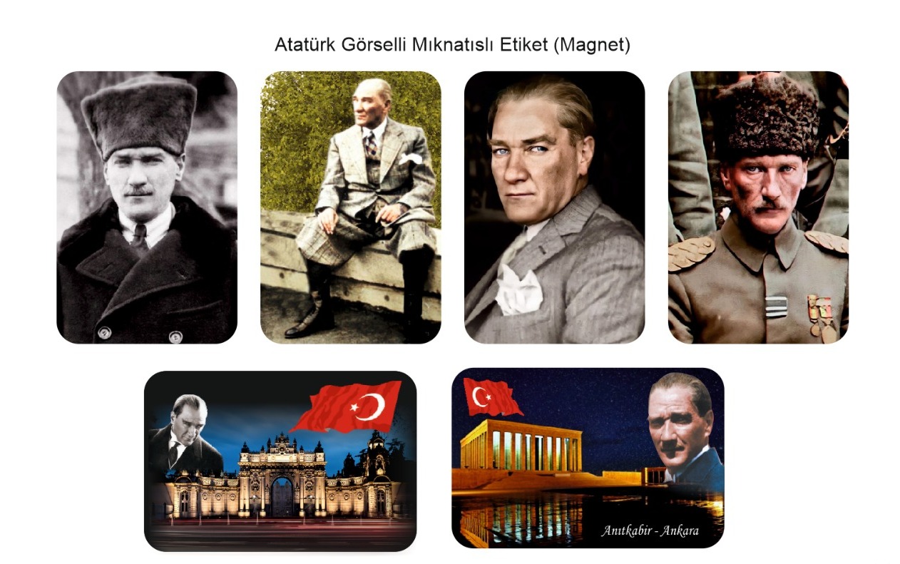 magnet, Atatürklü magnet, mıknatıslı etiket