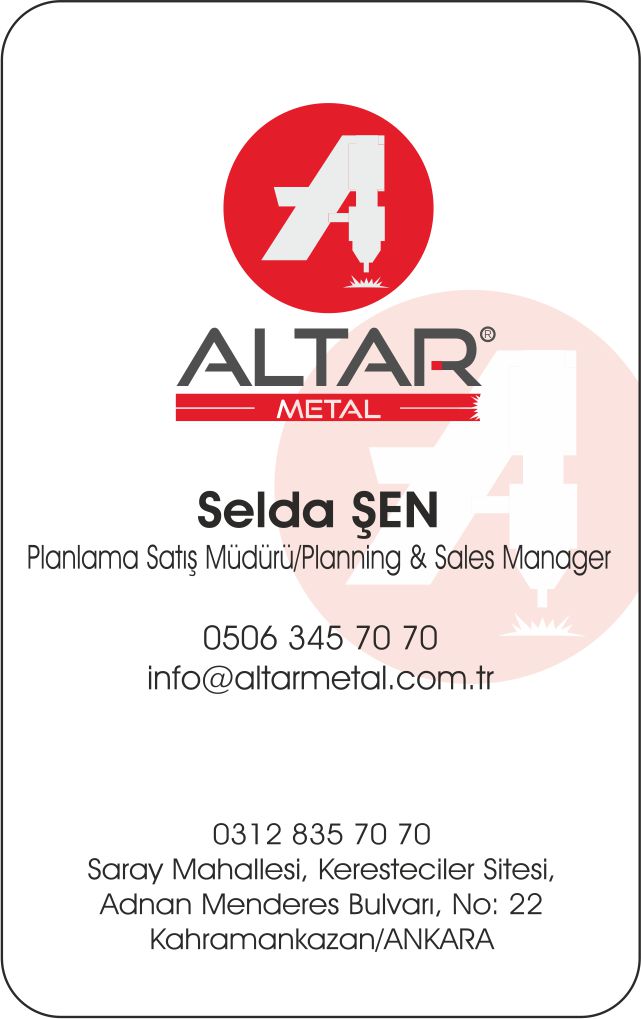 altar metal kartvizit